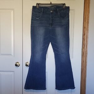 American Eagle Outfitters Dark Blue Flare Jeans